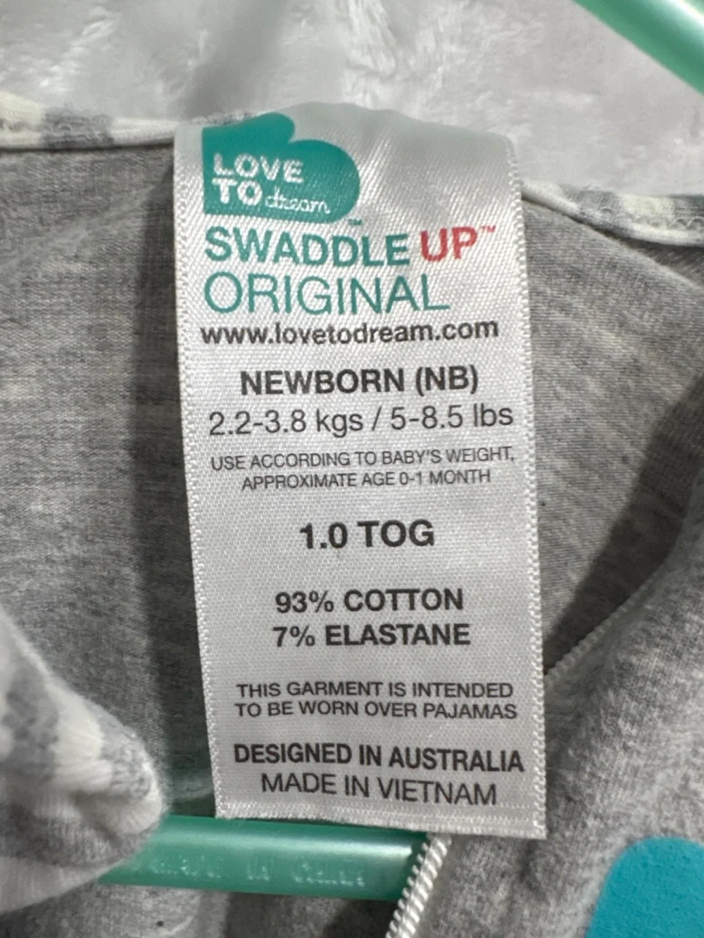 Love To Dream SWADDLE UP Original Sleep Sack Wrap Gray New Born 5-8.5 lbs Bundle